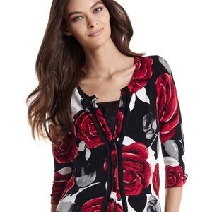 White House Black Market Rose Cardigan Size Sm
